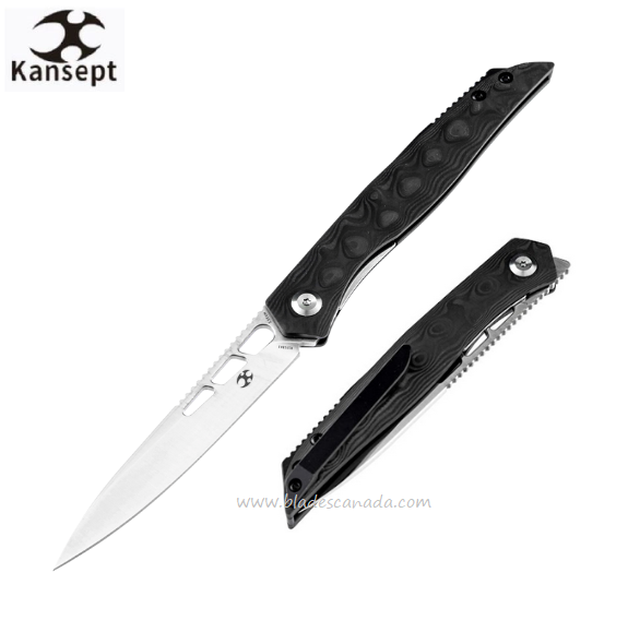 Kansept Lucky Star Flipper Framelock Knife, CPM S35VN, Carbon Fiber, K1013A3