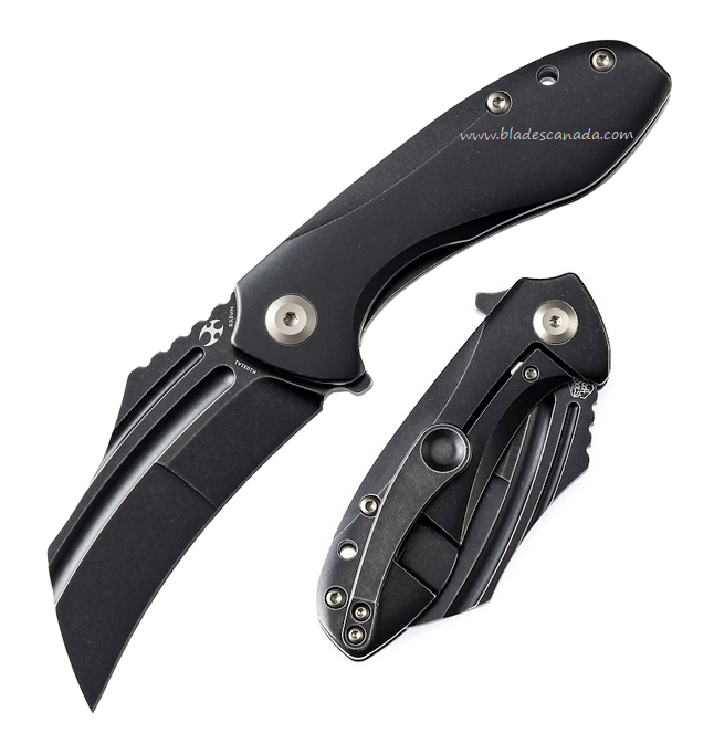 Kansept KTC 3 Flipper Framelock Knife, CPM S35VN Black SW, Titanium Black SW, K1031A1