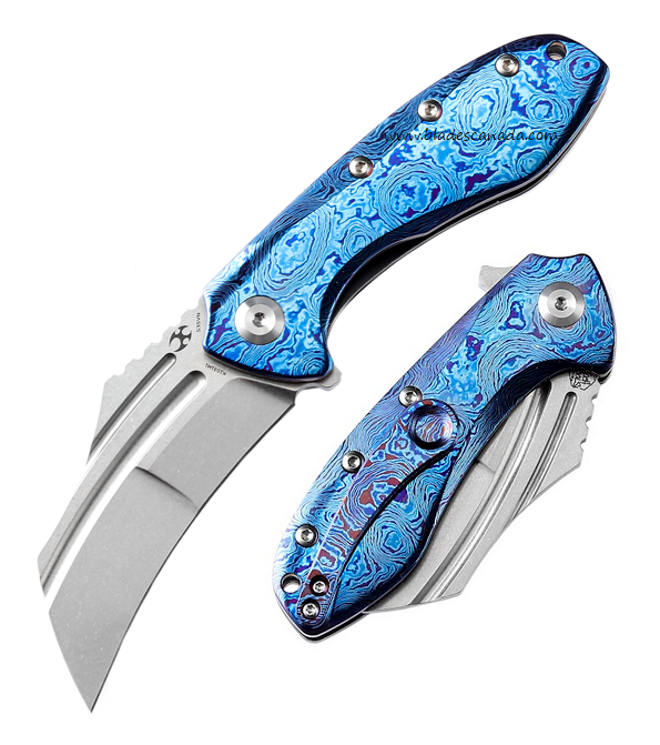 Kansept KTC 3 Flipper Folding Knife, CPM S35VN, Timascus w/Timascus Clip, K1031M1