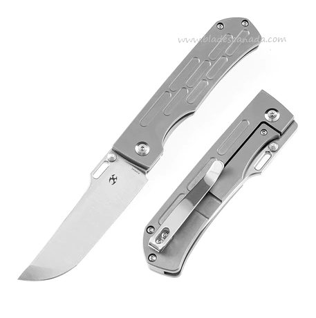 Kansept Reedus Framelock Folding Knife, CPM S35VN Satin, Titanium, 1041A2