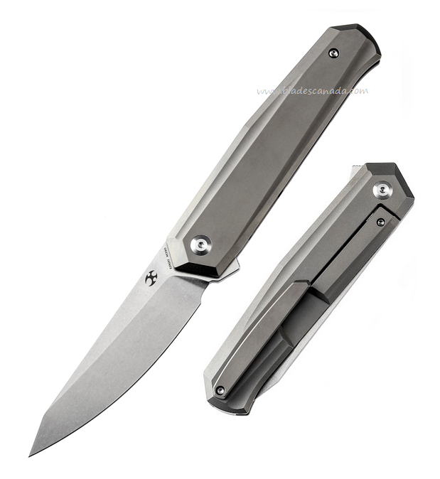 Kansept Integra Flipper Framelock Knife, M390 SW, Titanium Bronze Ano, K1042A2