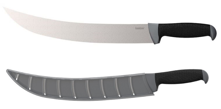 Kershaw Curved Fillet Knife, 420J2 12", Black Handle, Blade Protector, KE-1241