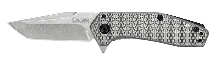 Kershaw Cathode Flipper FrameLock Knife, Assisted Opening, Stainless Handle, K1324 - Click Image to Close