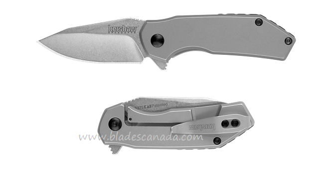 Kershaw Valve Flipper Framelock Knife, Assisted Opening, Stainless Handle, KE-1375