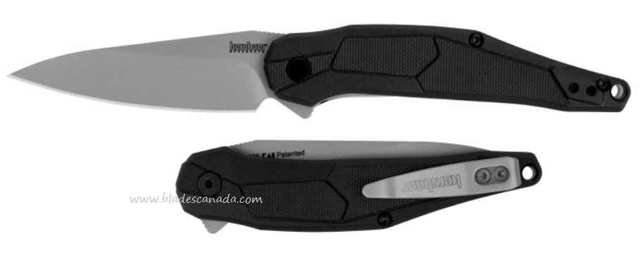 Kershaw Lightyear Flipper Folding Knife, Assisted Opening, GFN Black, KE-1395