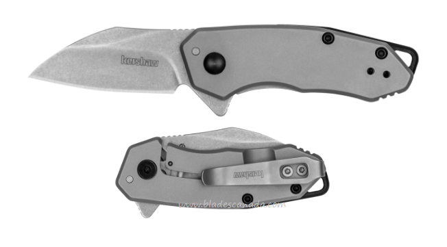 Kershaw Rate Flipper Framelock Knife, Assisted Opening, SW Blade, Steel Handle, 1408