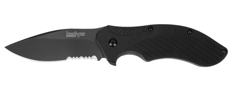 Kershaw Clash Flipper Folding Knife, Assisted Opening, GFN Black, K1605CKTST