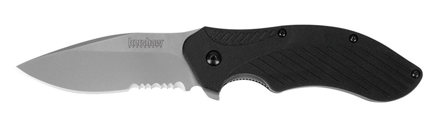 Kershaw Clash Flipper Folding Knife, Assisted Opening, GFN Black, K1605ST