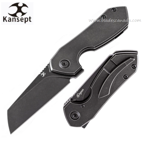 Kansept Steller Flipper Framelock Knife, CPM S35VN, Titanium, K2021A2 - Click Image to Close