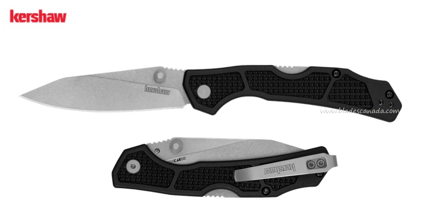 Kershaw Cargo Folding Knife, D2 Stonewash, GFN Black, 2033