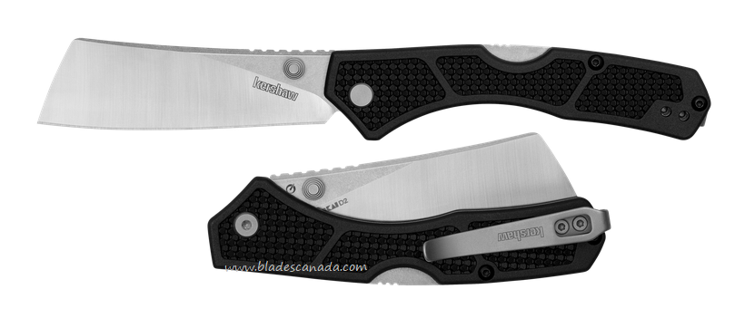 Kershaw Hatch Folding Knife, D2 Cleaver SW, GFN Black, 2043