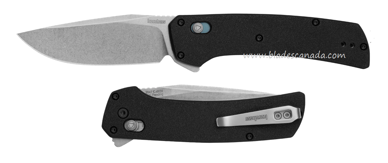 Kershaw Layup DuraLock Flipper Folding Knife, Assisted Opening, D2 Steel, GFN Black, K2047