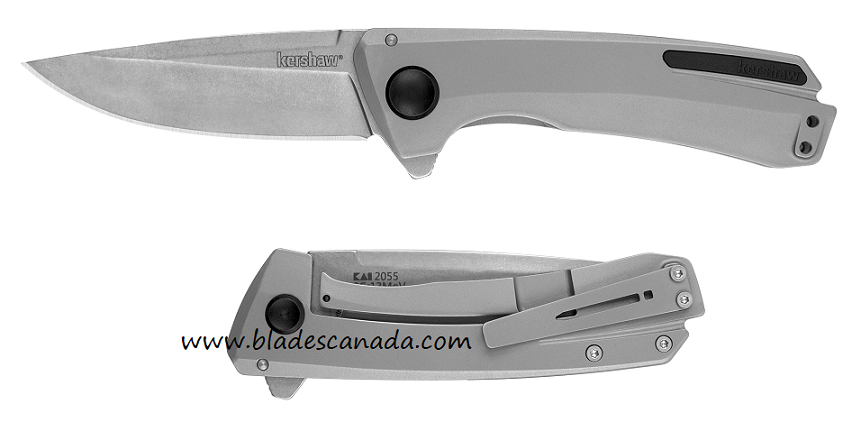 Kershaw Comeback Flipper Framelock Knife, Stainless Handle, K2055 - Click Image to Close