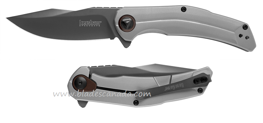 Kershaw Believer Flipper Folding Knife, Assisted Opening, Stainless Handle, K2070