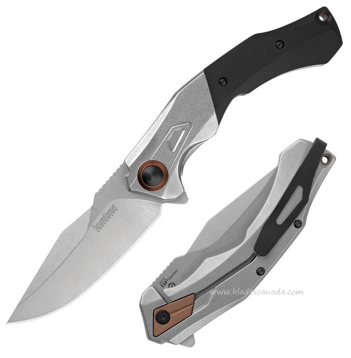 Kershaw Payout Flipper Framelock Knife, Assisted Opening, D2 Steel, G10 Black/Stainless, K2075