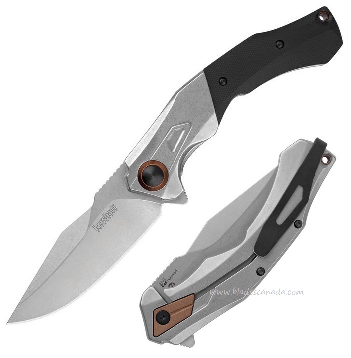 Kershaw Payout Flipper Framelock Knife, Assisted Opening, D2 Steel, G10 Black/Stainless, K2075 - Click Image to Close