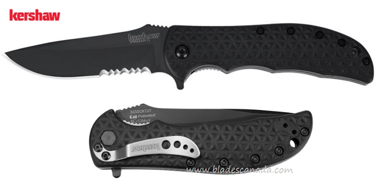 Kershaw Volt II Flipper Folding Knife, Assisted Opening, GFN Black, K3650CKTST - Click Image to Close