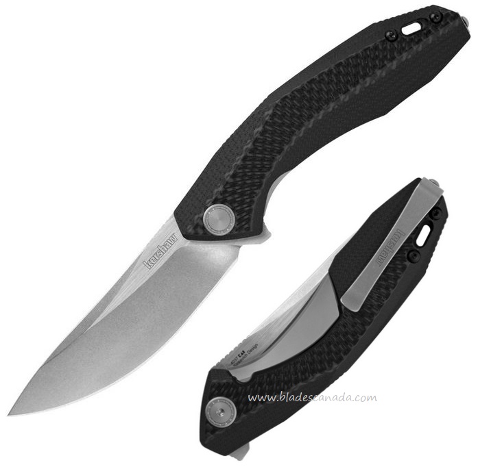 Kershaw Tumbler Flipper Folding Knife, D2 Steel, G10/Carbon Fiber, K4038 - Click Image to Close