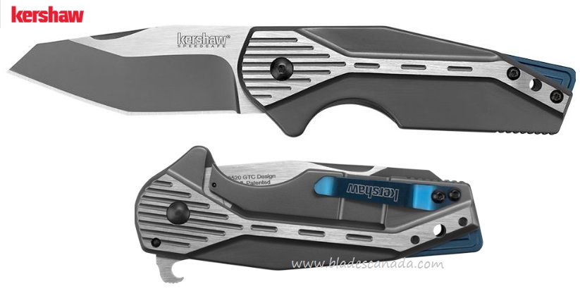 Kershaw Malt Flipper Framelock Folding Knife, Assisted Opening, Stainless Handle, K5520
