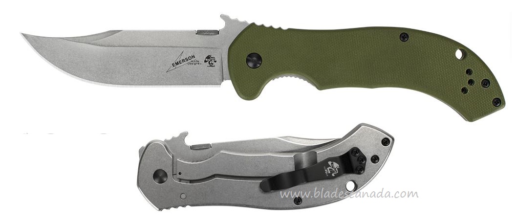 Kershaw CQC-10K Bowie Framelock Folding Knife, Wave Opening, Stainless/Black, K6030