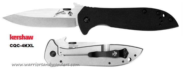 Kershaw CQC4KXL Framelock Folding Knife, Wave Opening, G10/Stainless, K6055