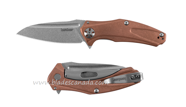 Kershaw Mini Natrix Flipper Sub-Framelock Knife, D2 Steel, Copper Handle, K7006CU