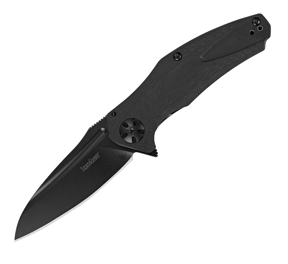 Kershaw Natrix Flipper Framelock Knife, Assisted Opening, G10 Black, K7007BLK-A