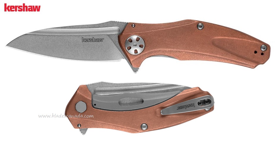 Kershaw Natrix Flipper Sub-Framelock Knife, D2 Steel, Copper Handle, K7007CU - Click Image to Close