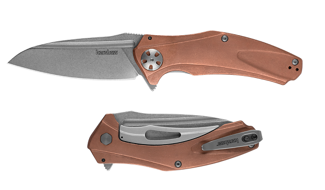 Kershaw Natrix XL Flipper Sub-Framelock Knife, D2 Steel, Copper Handle, K7008CU
