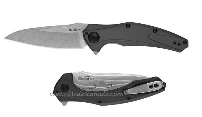 Kershaw Bareknuckle KVT Flipper Sub-Framelock Knife, 14C28N Sandvik, Aluminum Grey, K7777 - Click Image to Close