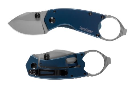 Kershaw Antic Framelock Folding Knife, Stainless Blue Handle, 8710X