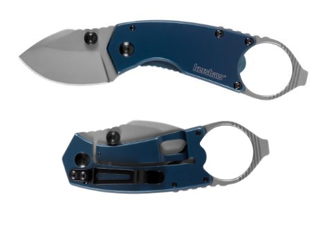 Kershaw Antic Framelock Folding Knife, Stainless Blue Handle, K8710