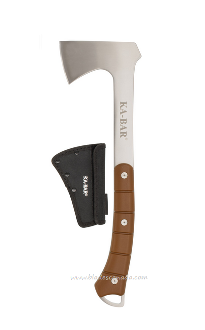 Ka-Bar Hatchet Hawk Axe, 5Cr15, TPR Brown Handle, 1333