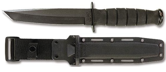 Ka-Bar Short Tanto Fixed Blade Knife, 1095 Cro-Van, Hard Sheath, 5054
