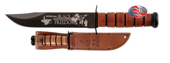 Ka-Bar US ARMY Operation Iraqi Freedom Commemorative Knife, 1095 Cro-Van, Ka9127