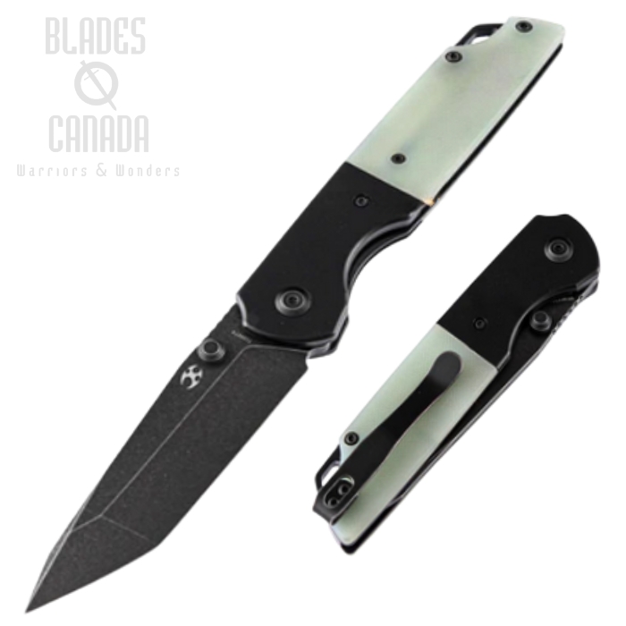 Kansept Warrior Folding Knife, D2 Black SW, Aluminum/G10 Jade, T1005T4 Kansept Warrior Folding Knife, D2 Black SW, Aluminum/G10 Jade, T1005T4