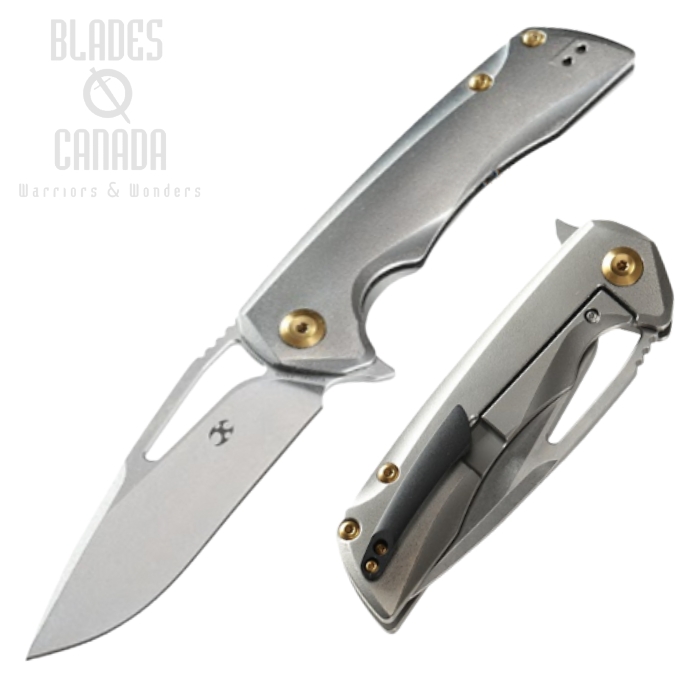 Kansept Kryo Flipper Framelock Knife, CPM S35VN, Titanium, K1001A1