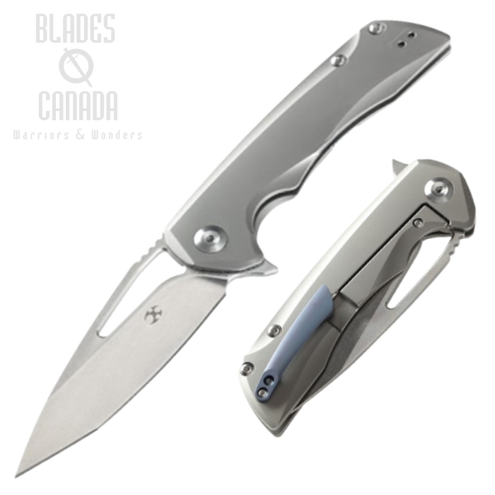 Kansept Kryo Flipper Framelock Knife, CPM S35VN, Titanium, K1001T1