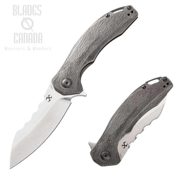 Kansept Spirit Flipper Framelock Knife, CPM S35VN, Titanium Woodgrain Bronze, K1002