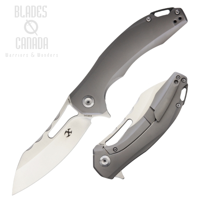 Kansept Spirit Flipper Framelock Knife, CPM S35VN Wharncliffe, Titanium, K1002A1