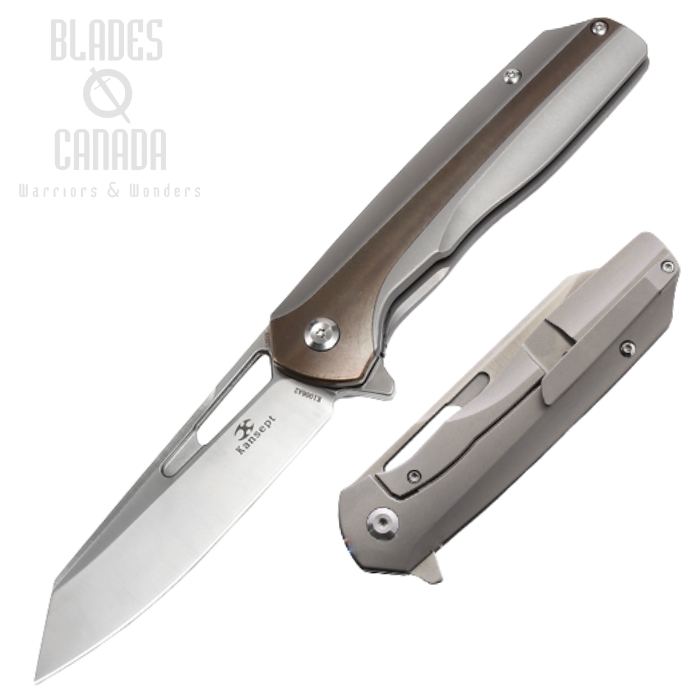 Kansept Shard Flipper Framelock Knife, CPM S35VN, Titanium/Copper, K1006A2 Kansept Shard Flipper Framelock Knife, CPM S35VN, Titanium/Copper, K1006A2