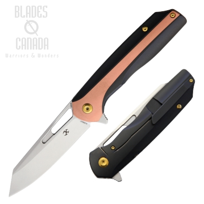 Kansept Shard Flipper Framelock Knife, CPM S35VN, Titanium/Copper, K1006A7 Kansept Shard Flipper Framelock Knife, CPM S35VN, Titanium/Copper, K1006A7