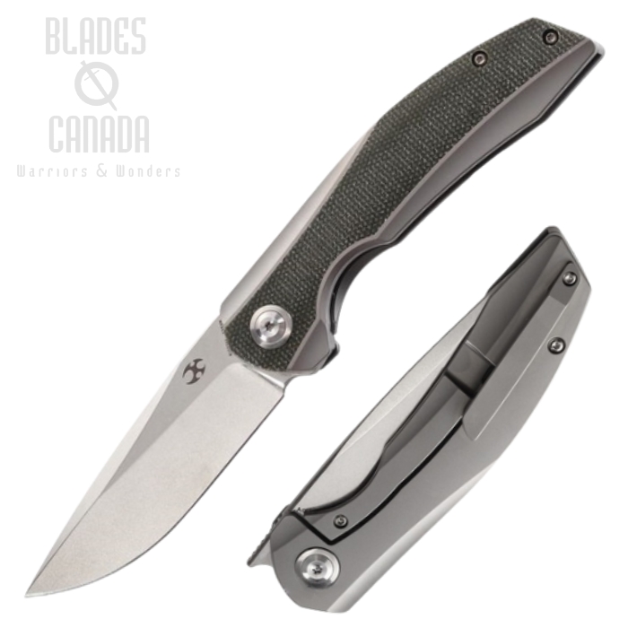 Kansept Accipiter Framelock Flipper Knife, CPM S35VN, Titanium/Micarta, K1007A1 Kansept Accipiter Framelock Flipper Knife, CPM S35VN, Titanium/Micarta, K1007A1