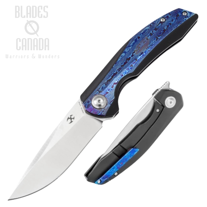 Kansept Accipiter Flipper Framelock Knife, CPM S35VN, Titanium/Timascus, K1007A6 Kansept Accipiter Flipper Framelock Knife, CPM S35VN, Titanium/Timascus, K1007A6