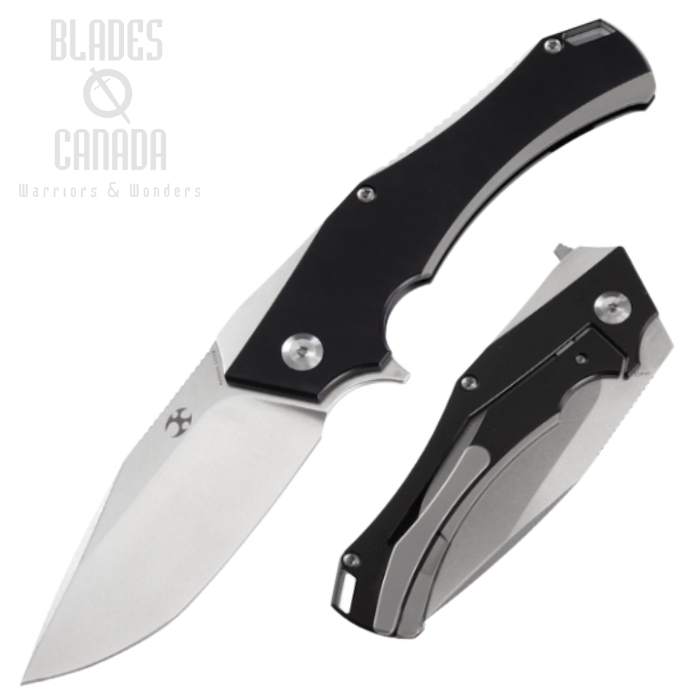 Kansept Hellx Flipper Framelock Knife, CPM S35VN, Titanium, K1008A1