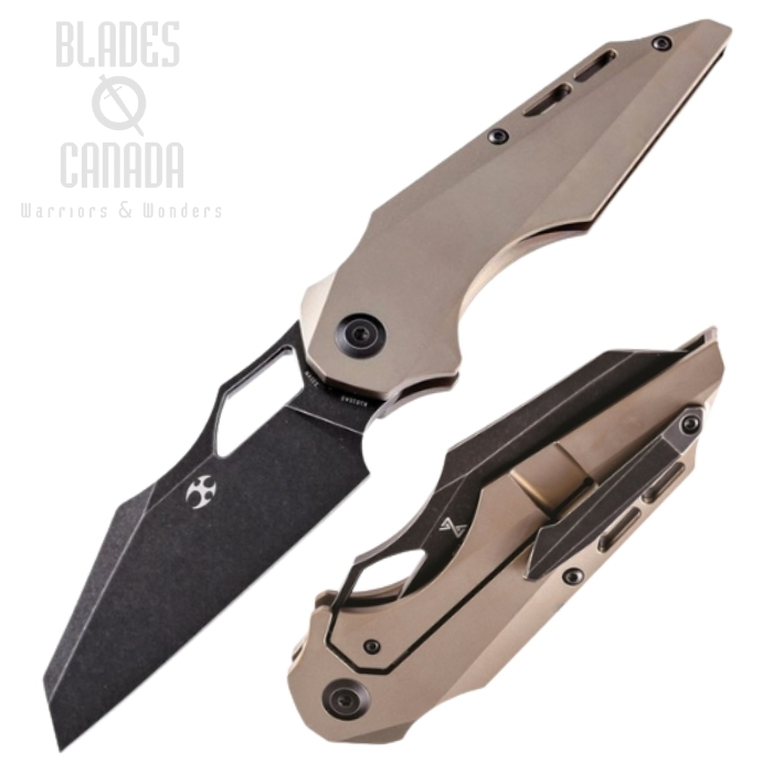 Kansept Genesis Framelock Folding Knife, CPM S35VN, Titanium Bronze Ano, K1010A5