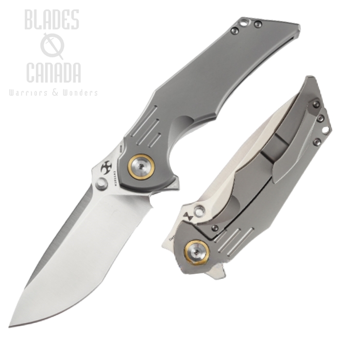 Kansept Delta Flipper Framelock Folding Knife, CPM S35VN, Titanium Handle, K1011A1