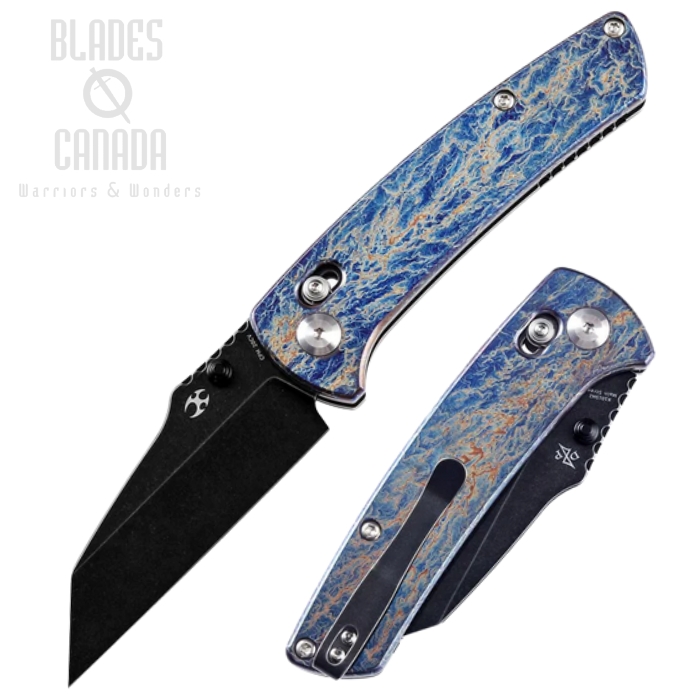 Kansept Main Street Crossbar Lock Folding Knife, CPM S35VN Black, Titanium Lightning Strike, K1015M2 Kansept Main Street Crossbar Lock Folding Knife, CPM S35VN Black, Titanium Lightning Strike, K1015M2
