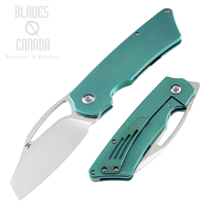 Kansept Goblin XL Flipper Framelock Knife, Ltd Edition, CPM S35VN SW, Titanium Green/Orange Peel Finish, K1016A4 Kansept Goblin XL Flipper Framelock Knife, Ltd Edition, CPM S35VN SW, Titanium Green/Orange Peel Finish, K1016A4