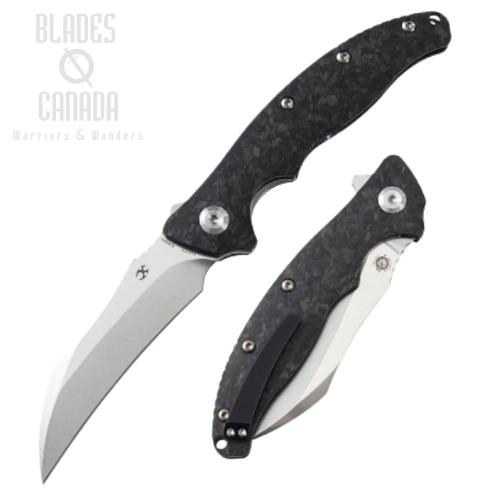 Kansept Copperhead Flipper Folding Knife, CPM S35VN, Carbon Fiber, K1017A1